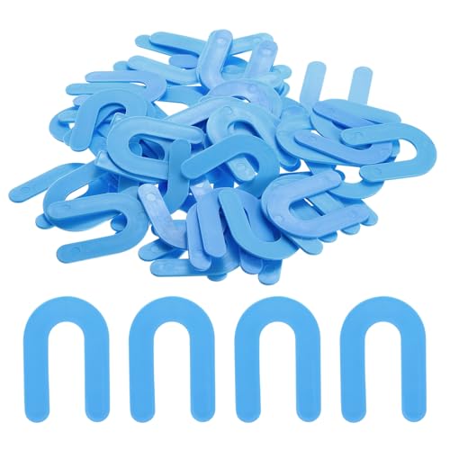 sourcing map 1000Pcs Horseshoe Shim Tile Spacers 1.5mm 1/16 Inch U Shape Plastic Wall Floor Tile Spacers for Tile Leveling, Blue