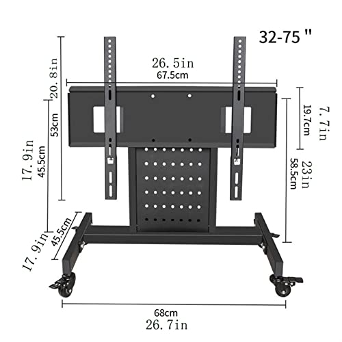 Soporte de TV móvil ajustable con ruedas para pantallas 32-75" miniatura 2