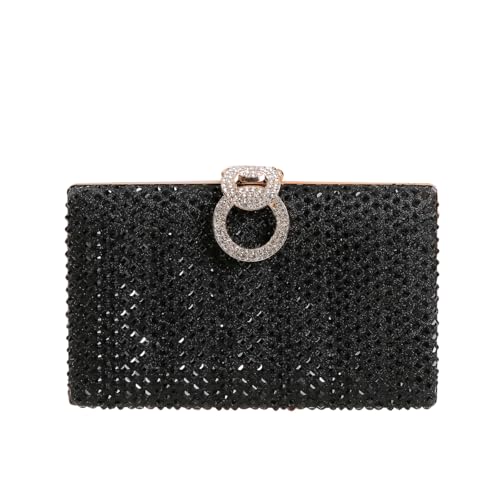 Dreubea Women's Fashion Rhinestone Evening Handbag Shiny Clutch Bag