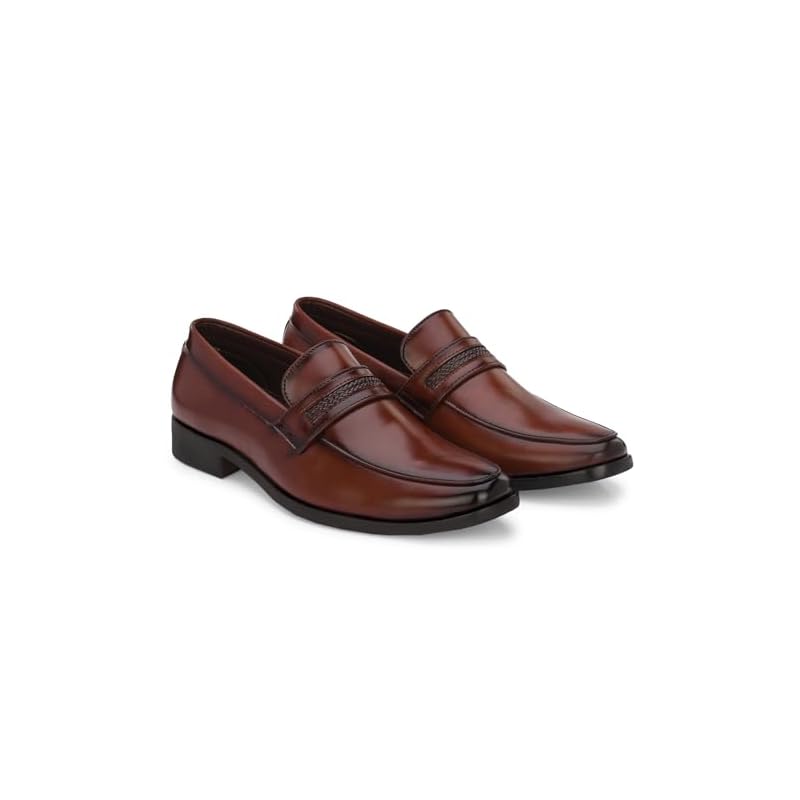 Azzaro Black Men's Mocassin Formal Shoes | 6247_GID | Brown | Size_11 - Image 3