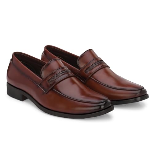 Azzaro Black Men's Mocassin Formal Shoes | 6247_GID | Brown | Size_11 - Image 3