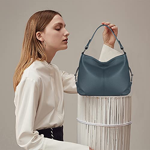 YALUXE Genuine Leather Shoulder Bags Stylish Hobo Handbags Purses Crossbody Bags for Women | Genuine Leather, Stylish: Z1 Blue