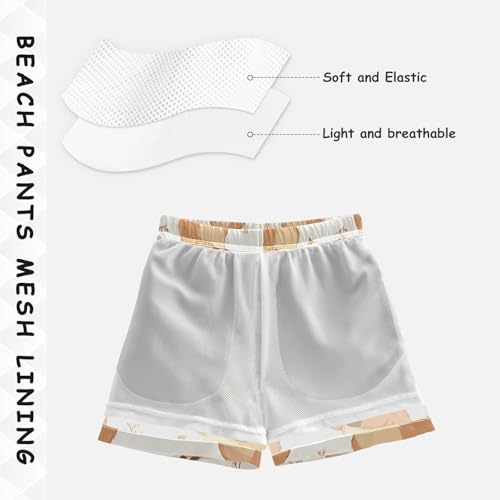 Pigsaly Boys Swim Trunks Capybara Coffees Boys Board Shorts Swimsuit Swimwear Summer Bathing Suit XS4