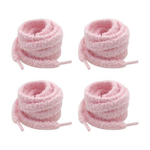 2 Pairs Flat Fuzzy Shoe Laces Pink Fluffy Shoelaces Cute Sneaker Shoelaces Thick Fashion Shoe Laces Casual Shoes Strings