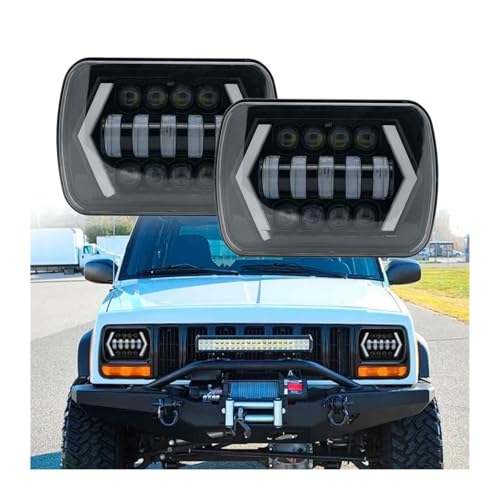 Feux de croisement Cherokee XJ bloc optique avant LED rectangulaire DRL