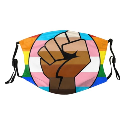 LGBT Gay Trans Pride BLM Fist Flag Adult Dust Mask Adjustable Dust Face with 2 Filter33