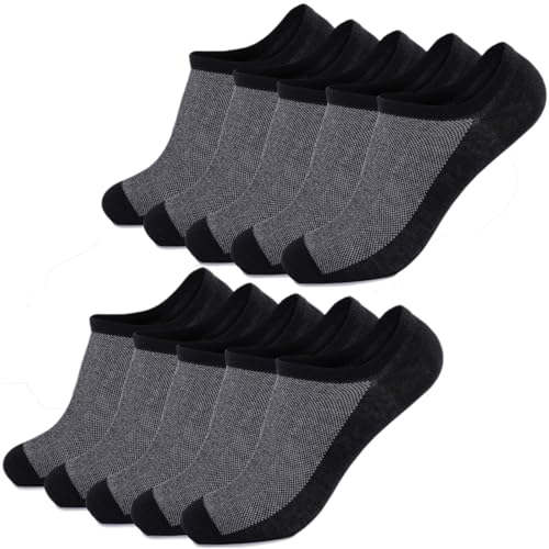 Mens Ankle Low Cut Casual Cotton Socks for Men 5 Pairs Ankle Athletic Running Cushioned Socks