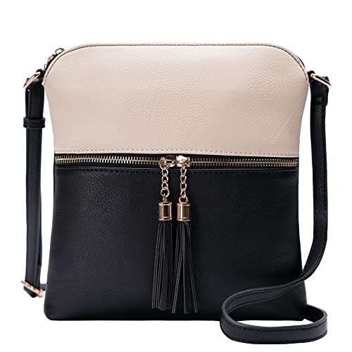 Image of Solene Womens Lightweight Medium Crossbody Purse with Tassel, Perfect Size Crossbody Bags for Daily Use, travel