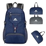 flintronic 20L Mochila Plegable Ultraligera, Mochila de Viaje, Mochilas de Senderismo, Mochilas de Marcha Pequeña, Impermeable, para Hombre Mujer, para Senderismo Caminar Acampar(Azul Oscuro)
