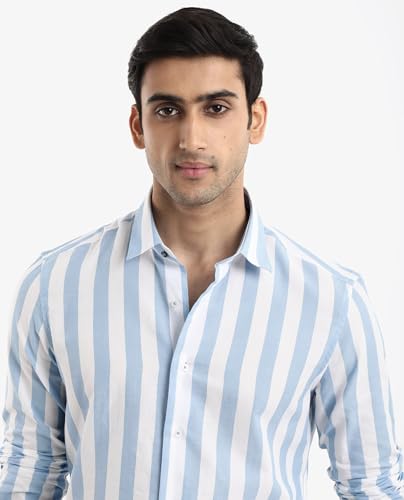 Image of Rare Rabbit Regular fit Striped Shirt