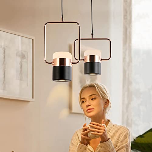 Lámpara de hierro forjado con oro rosa y cristales LED 3