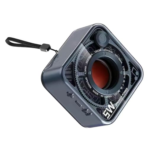 VBESTLIFE Portable Bluetooth Speaker, Transparent Mechanical Armor Style Small Wireless Speaker, 5W Loud Stereo Sound - Image 4