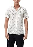 s.Oliver Herren Hemd Kurzarm, Weiß, L