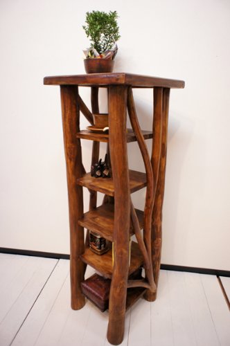 Amazon | アジアン家具 バリ家具 ♪チーク材 ナチュラルキッチンラック