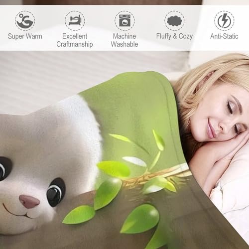Couverture en flannel panda : jeté de lit moelleux de qualité