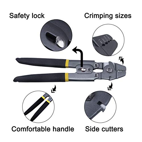 Set di rivetti, perline ovali e pinza per