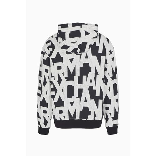 Armani Exchange Men's Ax All Over Block Font French Terry Sweatshirt4