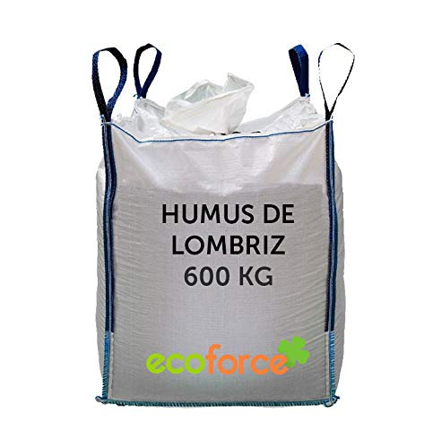 CULTIVERS Humus de Lombriz ecológico 600 kg. Abono para Plantas Apto para Todo Tipo de Plantas. Regenerador de la vida en el suelo.Precio Directo de fábrica