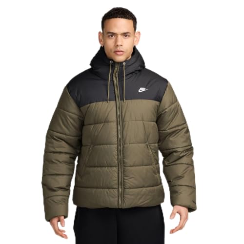 Nike Men's Filled Puffer, Medium Olive/Black/White, Medium