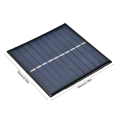 Mini Solarpanel 0,7W 5V, 70x70mm, Tragbar, Polysilizium, für Notbeleuchtung und Geräte mit Geringem Stromverbrauch