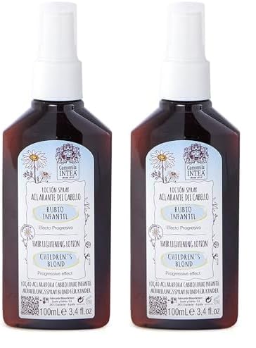 Camomila Intea - Loción infantil aclarante para cabello - Rubio Infantil - 100 ML (Paquete de 2)