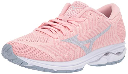 Mizuno Women's Wave Rider 22 Knit Running Shoe, Powder Pink-Cloud, 11.5 B US