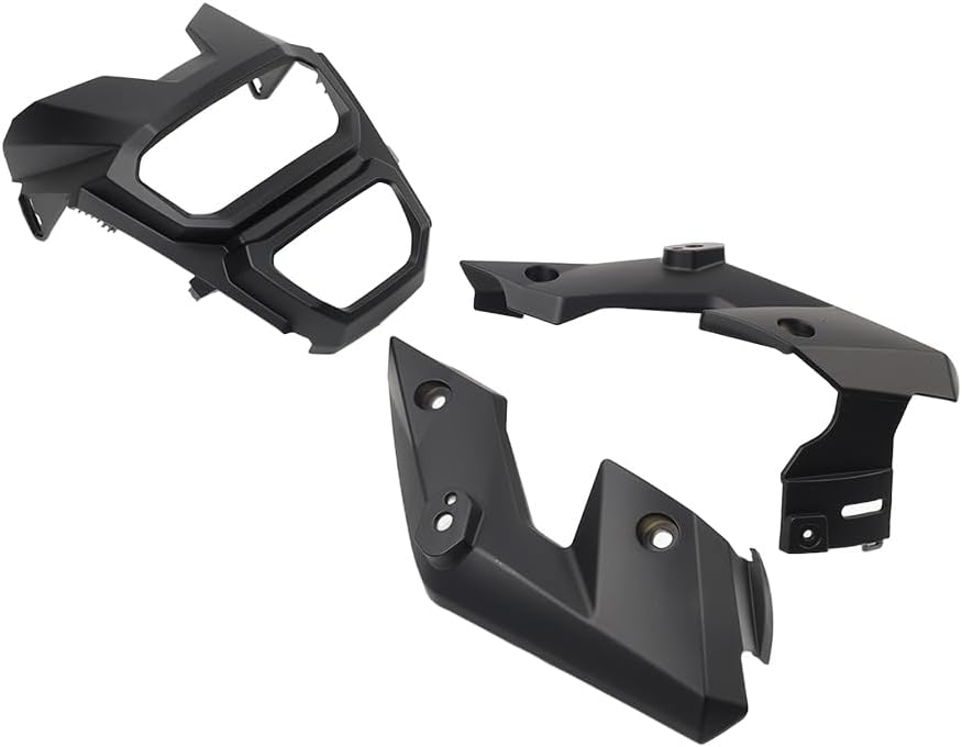 Cnswee6 Motorbike Headlight Head Lamp Protector Side Cover Guard 3pcs for HONDA MSX125 Grom 2016-17 18 Plastic Matte Black