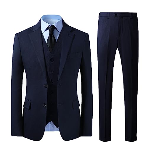 Black Gray Navy Blue Burgundy Men Suits for Wedding Groom Business Casual Suit Latest 3 Piece Suit