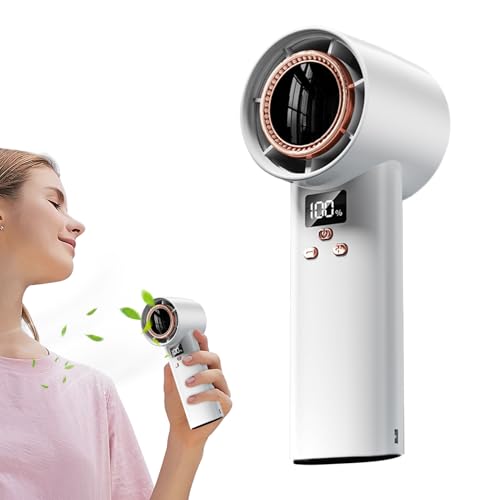 Genérico Ventilador Turbo | Ventilador Recargable con Pantalla LED - Enfriador Silencioso 100 Velocidades, Soporte Turbo para Exteriores, Camping, Deportes y Eventos