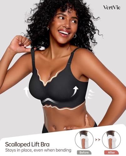 Image of Vertvie Jelly Bras for Women No Underwire Wireless Push Up Bra Full Coverage Bralettes Seamless Comfort Everyday Sports Bra