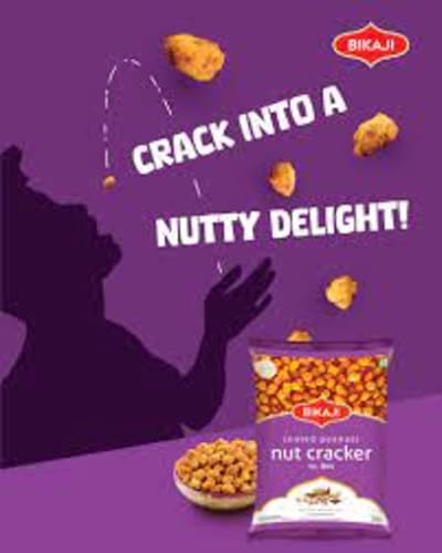 Bikaji Nut Cracker – Crunchy Coated Peanuts 14.11 oz (400g) Pack| Ready to Eat Coated shing dana, Spiced Gram Flour sing bhujia with Authentic Indian Tast for Bar Snacks, Tea-Time & On-the-Go Munching