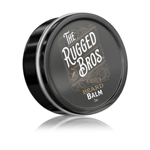 Beard Balm for Men: Grooming and Styling Leave-In Conditioner and Softener Made with Shea Butter, Beeswax, Jojoba Oil, Virgin Argan Oil - Natural & Organic - 4oz. -The Rugged Bros
