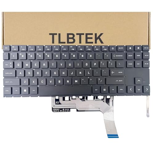 TLBTEK Backlight Keyboard Replacement Compatible with HP Omen 15-EN 15-EK 15Z-EN 15T-EK 16-B 16-C 16-N 16-K 16-WD 16-WF 16-U 15-EK0019NR 15-EN 15-EN0010CA 15-EN0013DX 15-EN0023DX Series Laptop