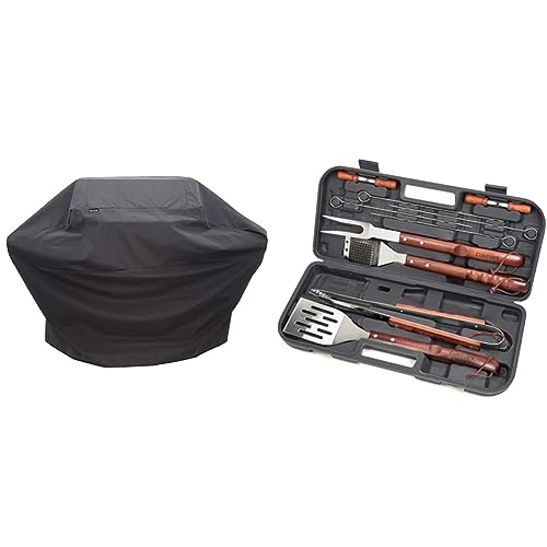 Char-Broil 3-4 Burner Grill Cover and Cuisinart Deluxe Pizza Grilling Pack (13-Piece)