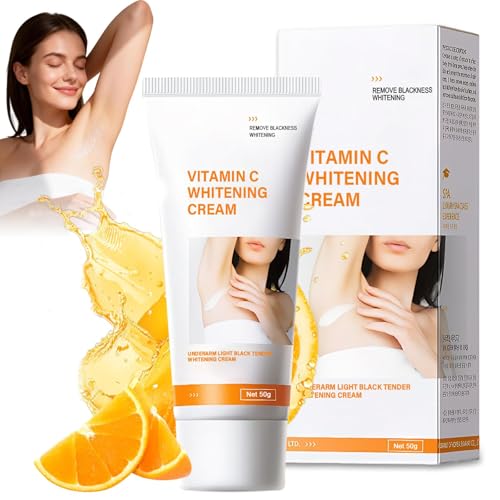 Crema Blanqueadora, Crema Aclaradora de Axilas, Whitening Cream, Hidratación & Iluminación, Cremas Blanqueadora Corporal para Axilas Cuello Rodillas Codos Muslos, Mujeres y Hombres, 60g