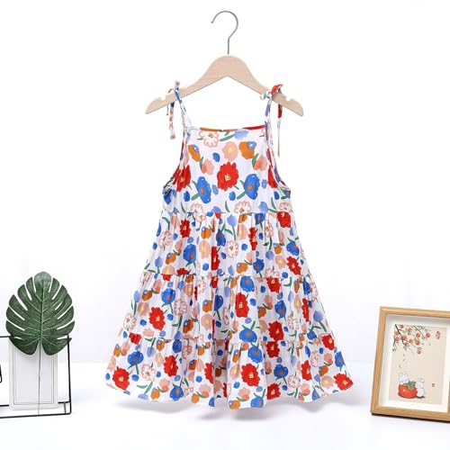 Toddler Girl Floral Dress Sleeveless Flower Skirts Princess Dress Elegant Frock Baby Maxi Cute Casual Dresses for Girls2