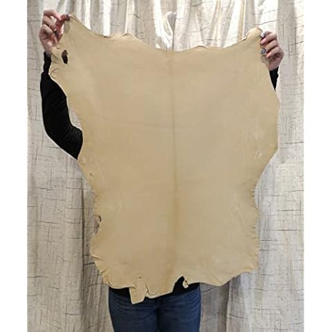 TruBlu Supply Real Tanned Braintan Deer Suede Leather Hide - Native Crafts 4-5 SQ Ft (2-3oz) Cover