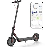 Caroma Electric Scooter Adults, Powerful 350W Motor, Max 18 Miles Long Range, Top Speed 20 MPH, 8.5' Solid Tires, Folding E Scooter with Dual Braking System & APP (Black L1)