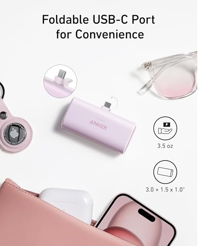 image for Anker iPhone 17 Portable Charger, Nano Power Bank with Built-in USB C 