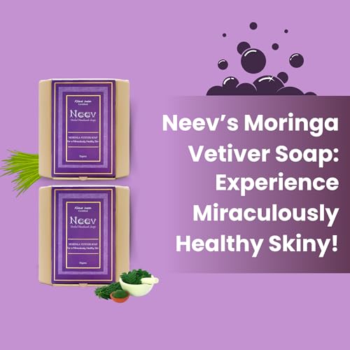 Image of Neev Herbal Handmade Soaps Moringa Vetiver Soap For A Miraculously Healthy Skin (75 G)