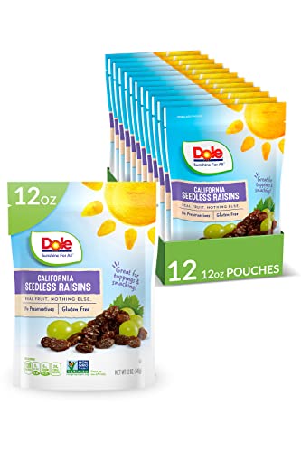 Dole, Raisins, California Seedless, 12oz (Pack of 12)