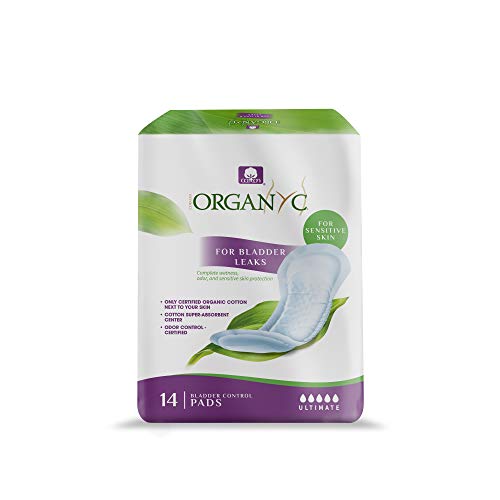 Organyc 100% Organic Cotton Pads for Bladder Leaks, Ultimate, 56 Count