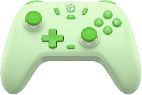 GameSir Nova Lite Controle Bluetooth e Sem Fio 2.4G para PC Windows, Celular Android iPhone, Nintendo Switch e Steam Deck, Gamepad com Hall Effect Anti-Drift, Turbo, Vibração, Dongle USB - Verde