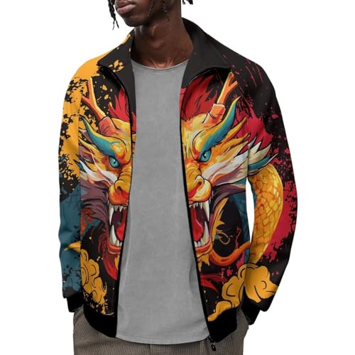 Image of Men's Lightweight Jackets Casual Full Zip Fleece Jacket Men Coats Fashion Long Sleeve Sweatshirt