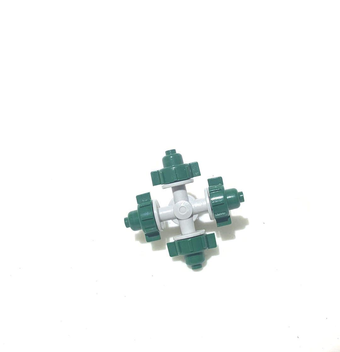 HYLANWatering 4/7mm Drip Irrigation Kits for Home Garden Yard Lawn Landscape Patio Plants Flowers Water Supply (20pcs Green Cross Misting Nozzle)