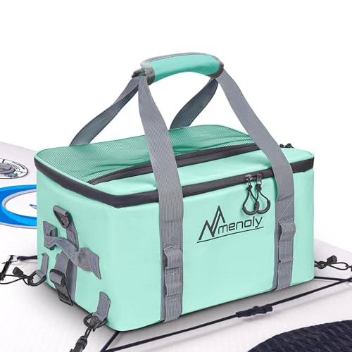 MENOLY Paddle Board Accessories Cooler 25L Sup Kayak Deck Cooler Bag Fit 30 Cans with Bottle Opener Adjustable Strap for Paddleboarding Kayaking Camping-Green