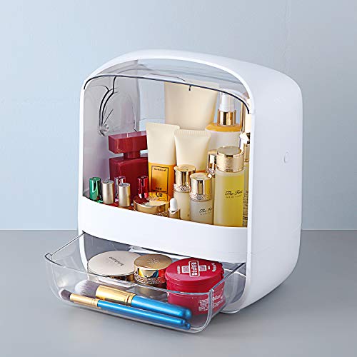 Portable Multifunctional Fully Open Makeup Organizer, Drawer Makeup Storage Box Desktop Sundry Storage Case,Waterproof