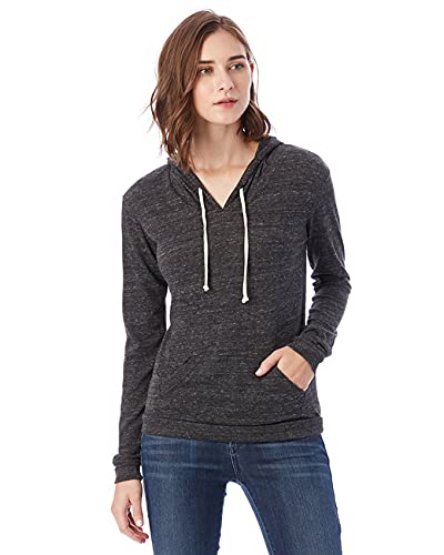 Alternative Women's Jersey Classic Pullover Hoodie, Eco Black, Medium