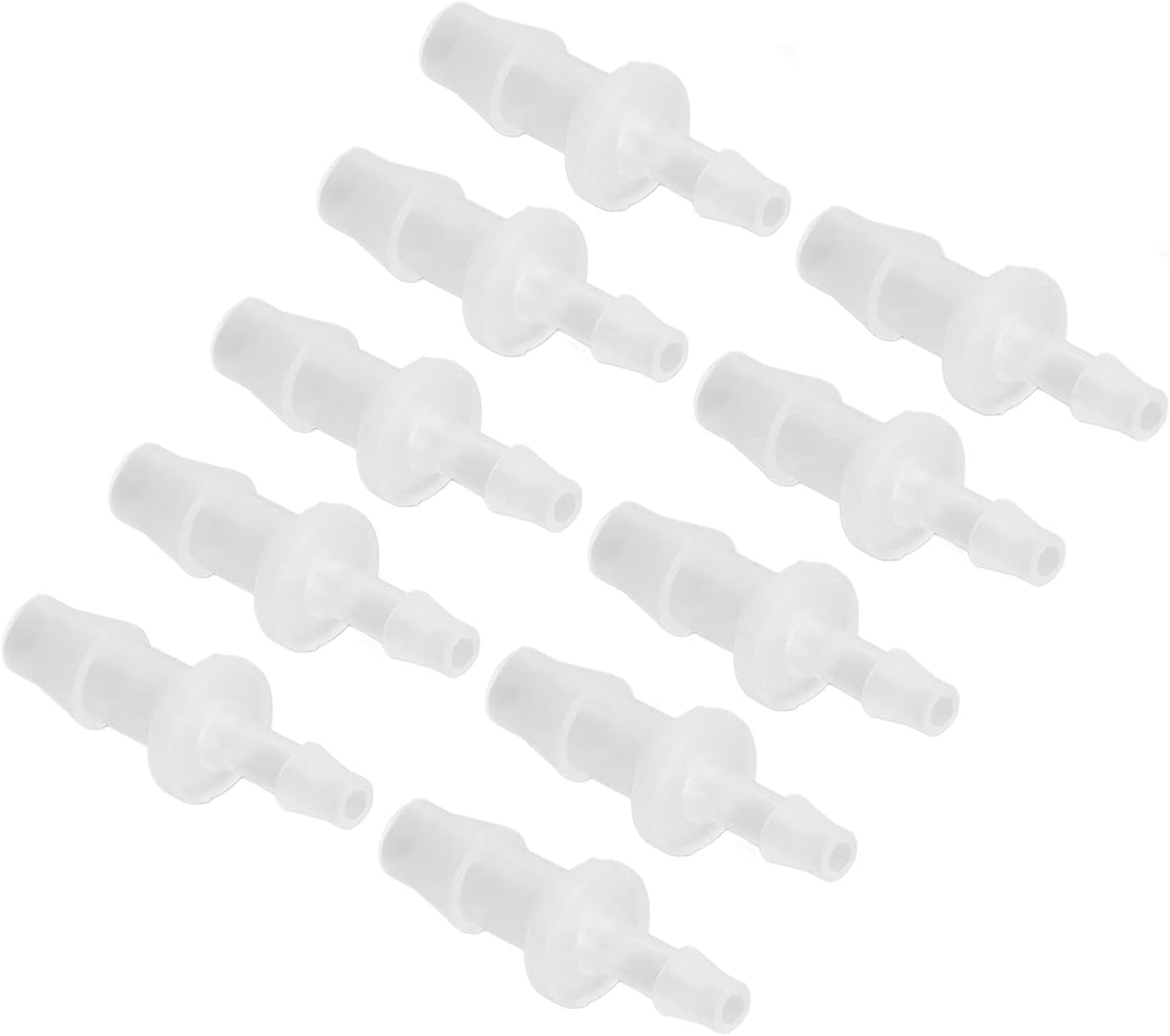 Hose Barb Reducer Fitting, Durable PP Material Leak-Proof Design, Straight Reducer Adapter, 3.9-6.4mm Silicone Tube Connection for Aquarium Pumps, Hydroponics Systems, Medical Equi