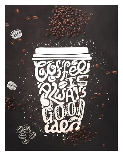 Cuadro sobre lienzo de café moderno de 20x30 cm ideal para decorar paredes de cafeterías 2